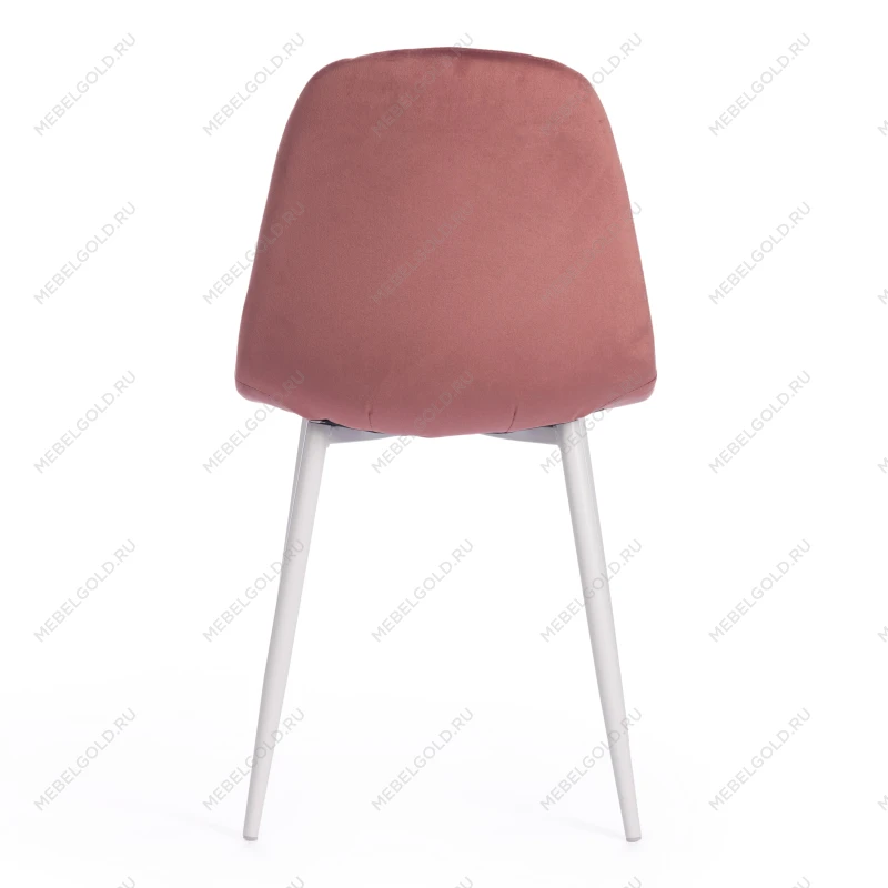Стул BREEZE (mod. 4724), Велюр/металл, 44 х 53 х 87 см, Coral (коралловый) HLR44 / белый | изображение 3