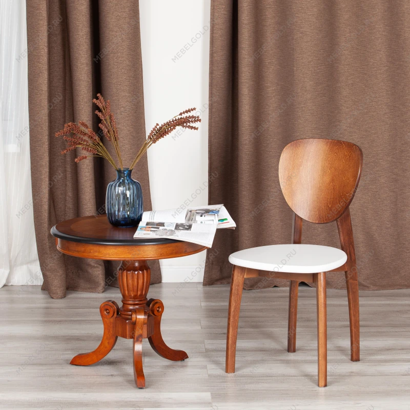 Стул DIAMANTE жесткое сидение, бук, 42 х 42 х 85 см, коричневый / белый | изображение 10