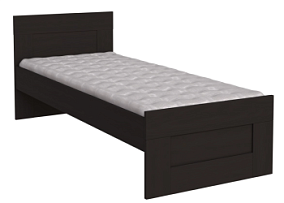 Кровать односпальная Сириус, 80х200 см, черный, дуб венге