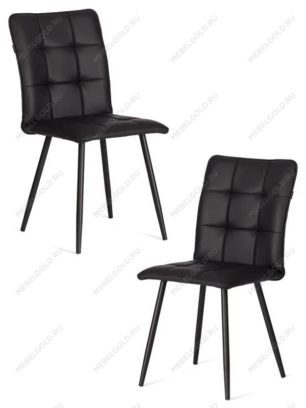 Стул обеденный Bari, LT, экокожа, черная, 41х55х89 см