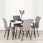 Стул обеденный La Rousse, флок, серый/черный, 29, 49х50х93 | изображение 7