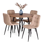 Стул CHILLY (mod. JSC-220), Велюр/металл, 44,5х52,5х88 см, Beige (бежевый) HLR8 / черный | изображение 5