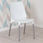 Стул GENIUS (mod 75), металл/пластик, 46x56x84cм, белый/ножки хром | изображение 9