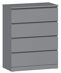 МАЛЬМ / VARMA Комод ИКЕА / IKEA 4 80х100х40, серый