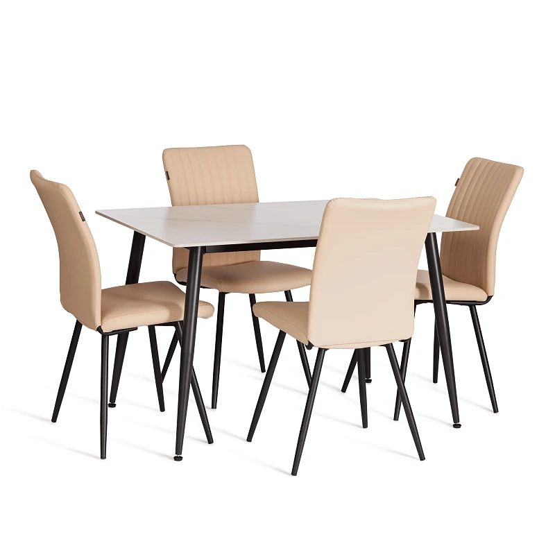 Стул обеденный Monte Carlo, TREND, экокожа, бежевая, 49х51х93 см | изображение 9