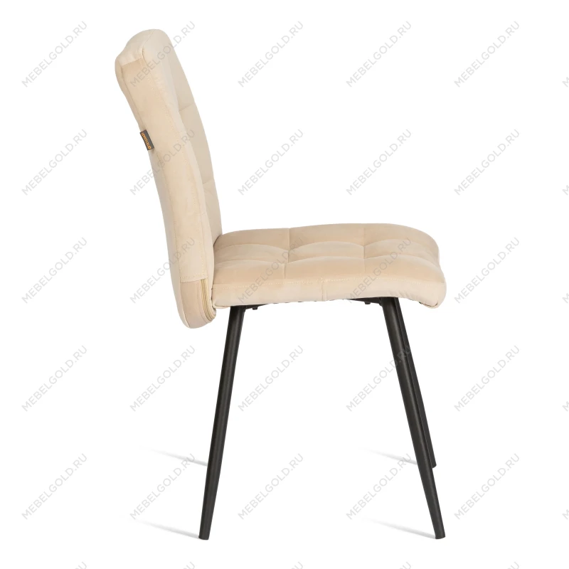 Стул обеденный Medeo, велюр, 47х56х89, молочный/черный, (Porsche 2) | изображение 1