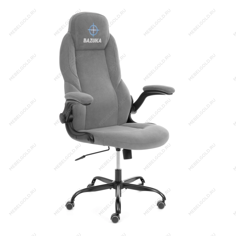 Кресло BAZUKA metalBL, велюр, серый, 29
