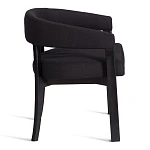 Стул SURTUR, дерево вяз/ткань лен, черный/черный лен, 54х53х74 см | изображение 1