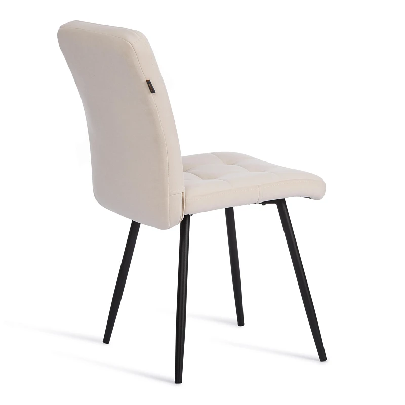 Стул обеденный Medeo, флок, молочный/черный, 4, 47х56х89 | изображение 2