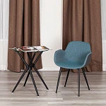 Кресло VALENTINO (mod. PC45-2), металл/экокожа/ткань, 55 х 58 х 81 см, Turquoise (бирюзовый)/Grey (серый)/чёрный | изображение 8