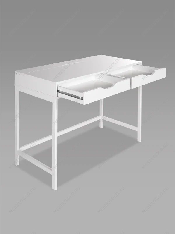 Стол письменный на металлических ножках Ингар Д 100x48x76, белый | изображение 11