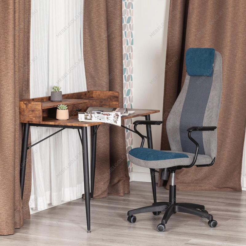 Кресло AVIATOR, флок, ткань, синий/серый/серый, 32/29/W-12 | изображение 14