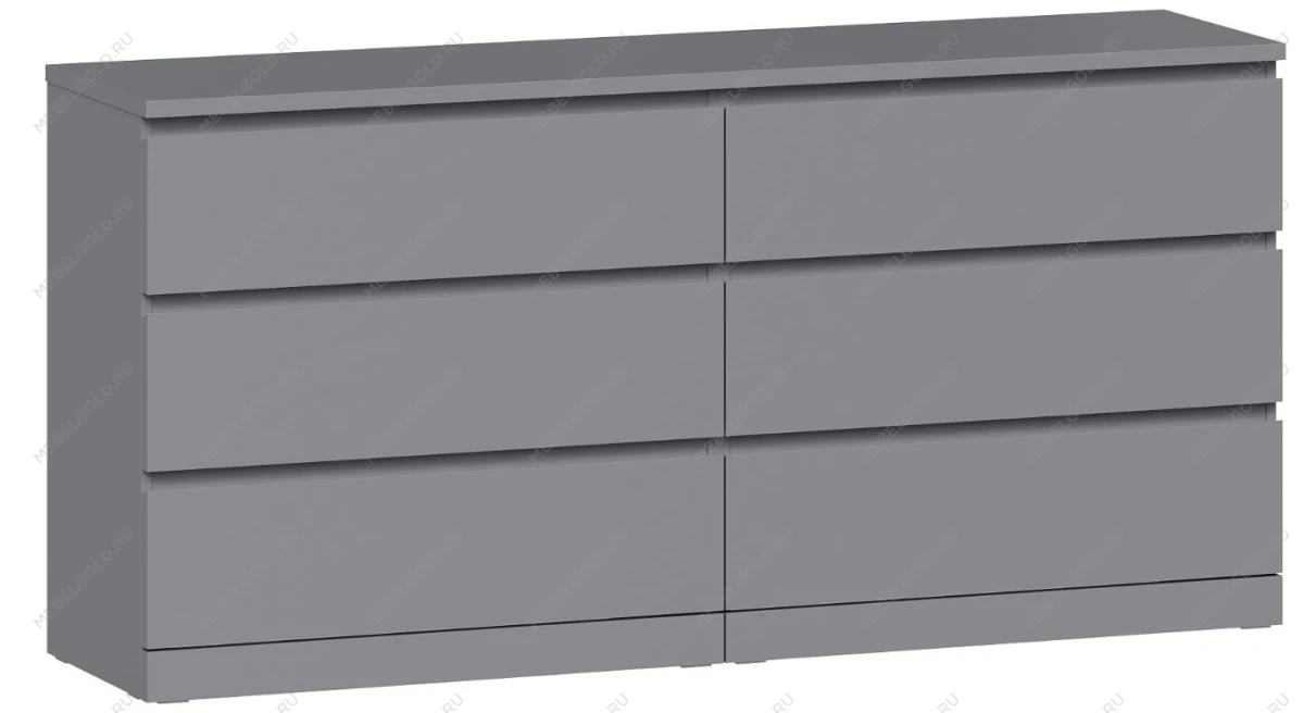 МАЛЬМ / VARMA Комод ИКЕА / IKEA 6D 160х77х40, серый