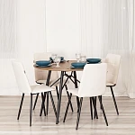 Стул обеденный Asti, TREND, флок, молочный/черный, 4, 47х54х86 см | изображение 10